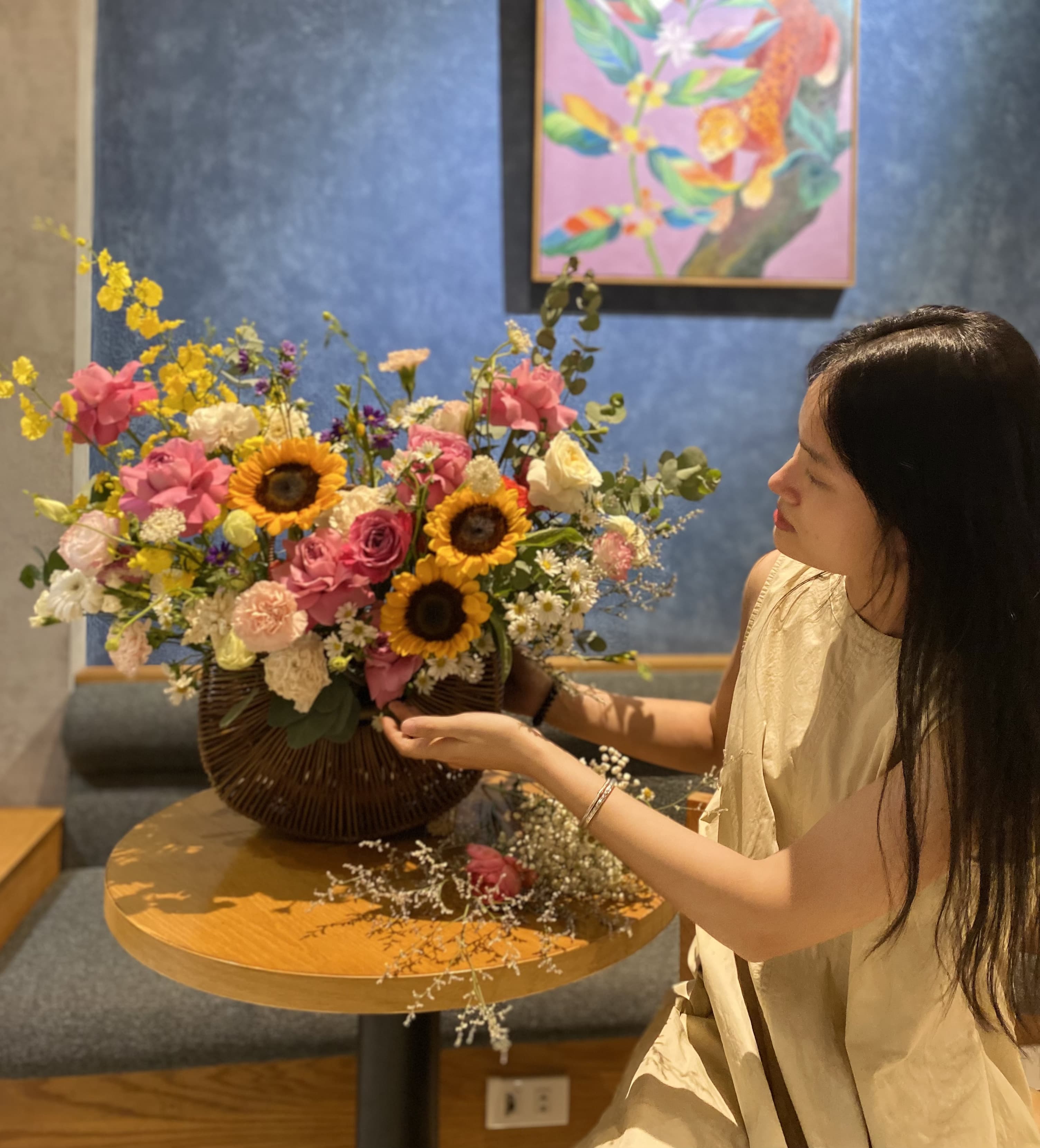 Không gian làm việc của florist